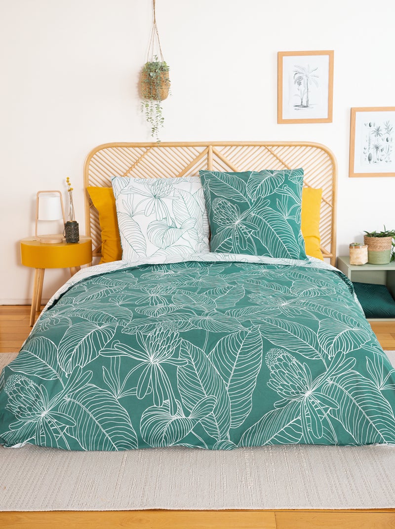 Dekbedset met print - 2-persoonsbed BLAUW - Kiabi