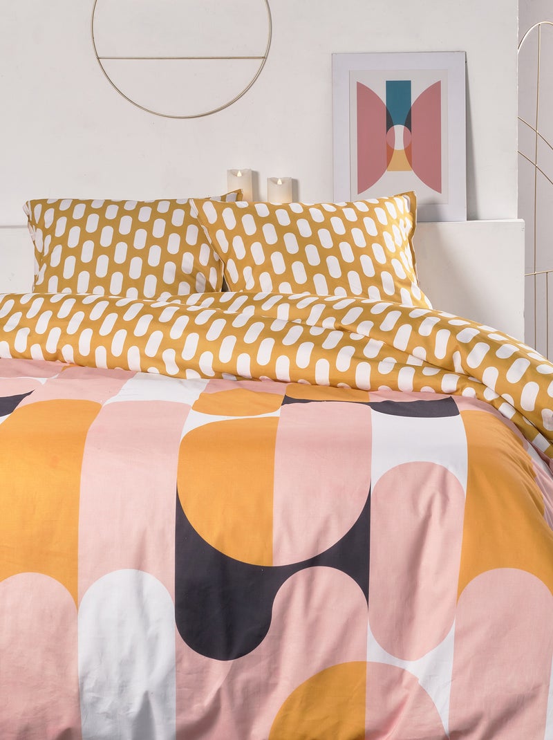 Dekbedset met print - 2-persoonsbed GEEL - Kiabi
