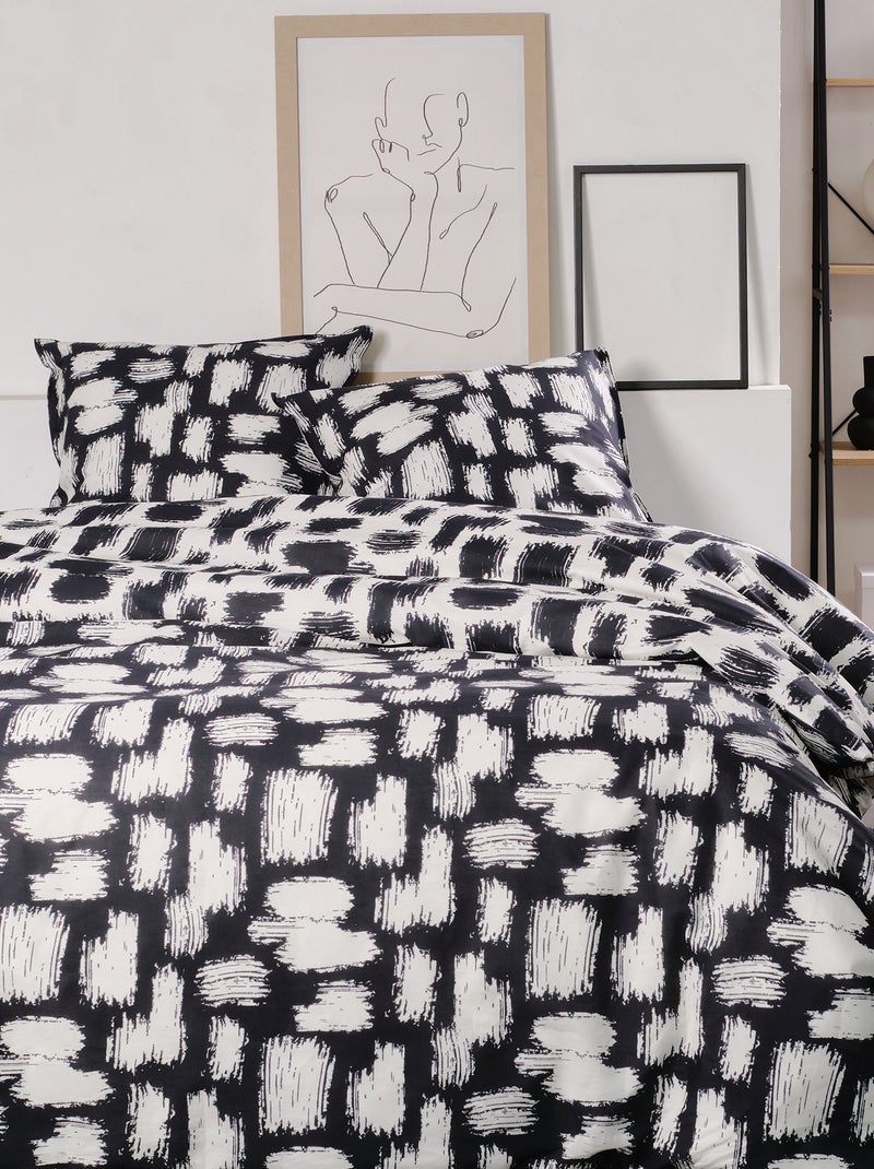 Dekbedset met flaneleffect - Voor 2-persoonsbed - BRUIN - Wonen - 28.00