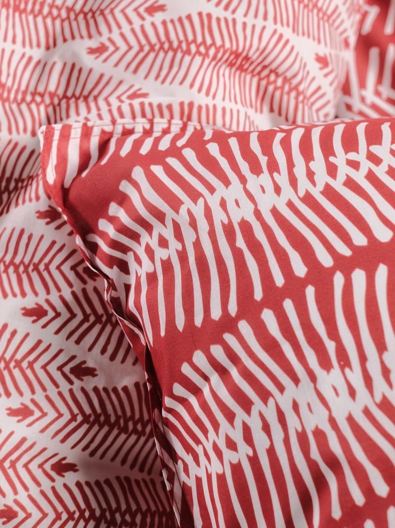 Dekbedset met print - 2-persoonsbed ROOD - Kiabi
