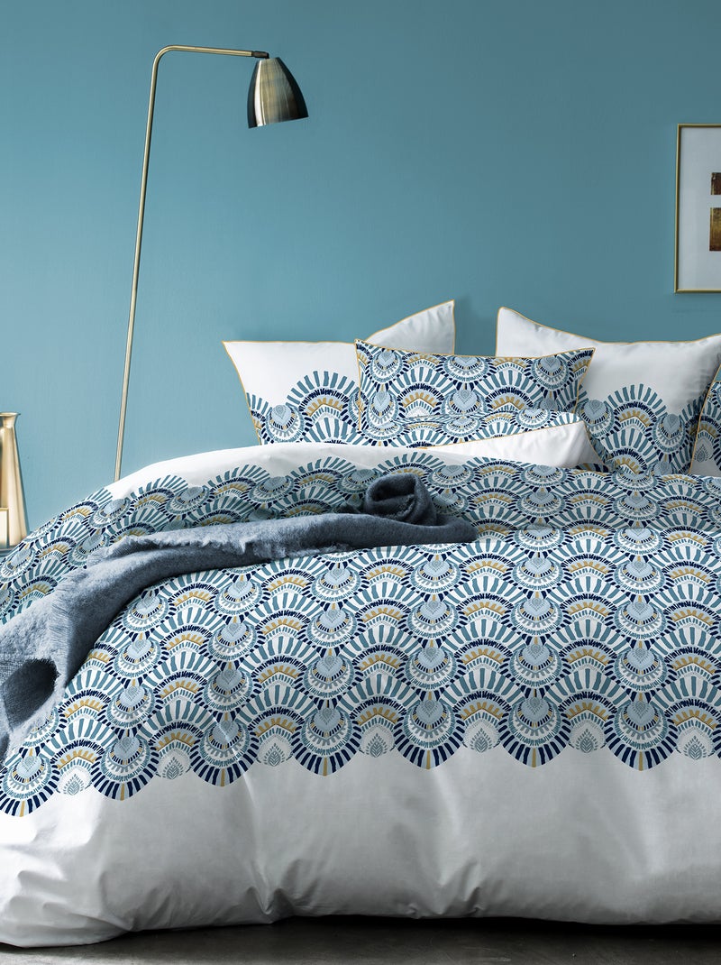 Dekbedset met print - 2-persoonsbed WIT - Kiabi