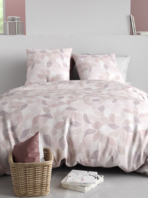 Dekbedset met print - dekbedovertrek + 2 kussenslopen - Voor 2-persoonsbed - Kiabi