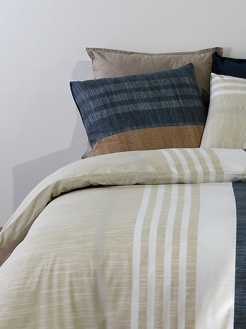 Dekbedset met print - dekbedovertrek + 2 kussenslopen - Voor 2-persoonsbed Blauw - Kiabi
