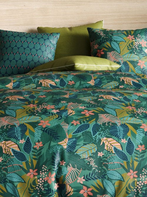 Dekbedset met print - dekbedovertrek + 2 kussenslopen - Voor 2-persoonsbed - Kiabi