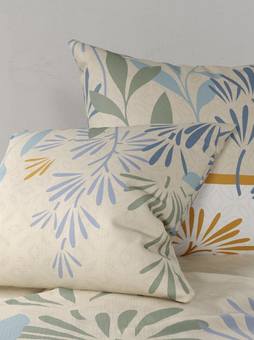 Dekbedset met print - dekbedovertrek + 2 kussenslopen - Voor 2-persoonsbed - Kiabi