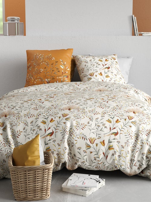 Dekbedset met print - dekbedovertrek + 2 kussenslopen - Voor 2-persoonsbed - Kiabi