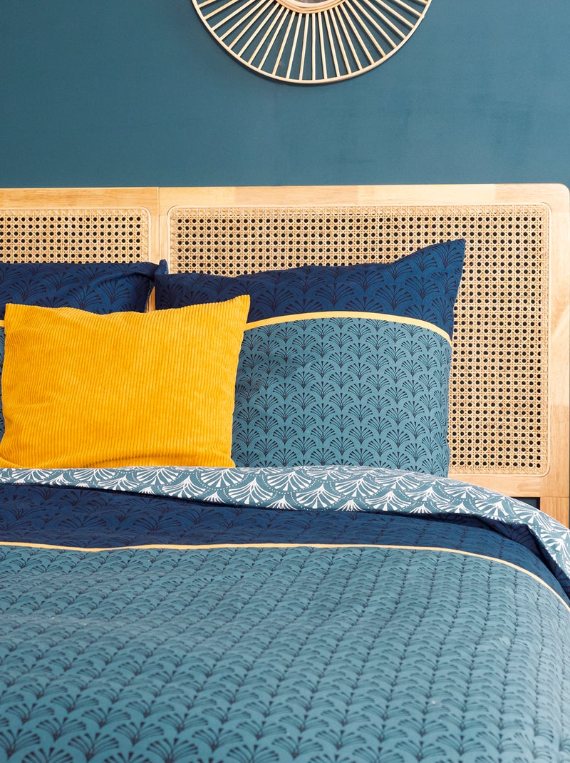 Dekbedset met print - Voor 2-persoonsbed BLAUW - Kiabi