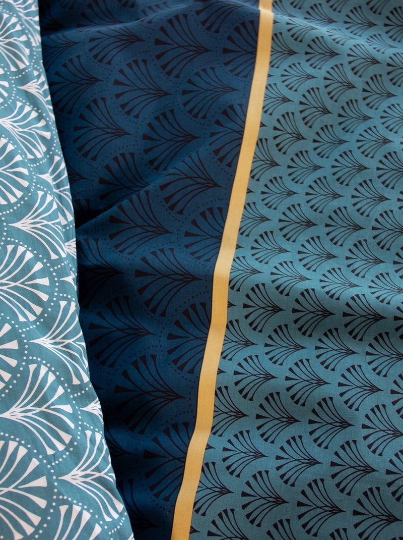 Dekbedset met print - Voor 2-persoonsbed BLAUW - Kiabi