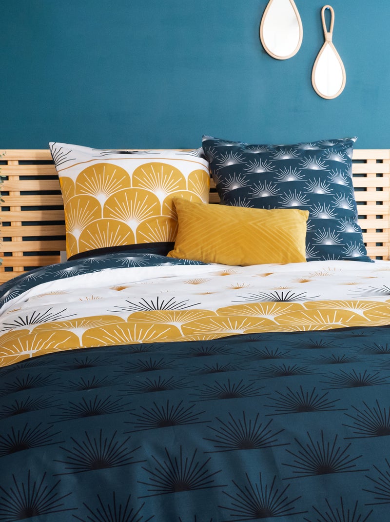 Dekbedset met print - Voor 2-persoonsbed BLAUW - Kiabi