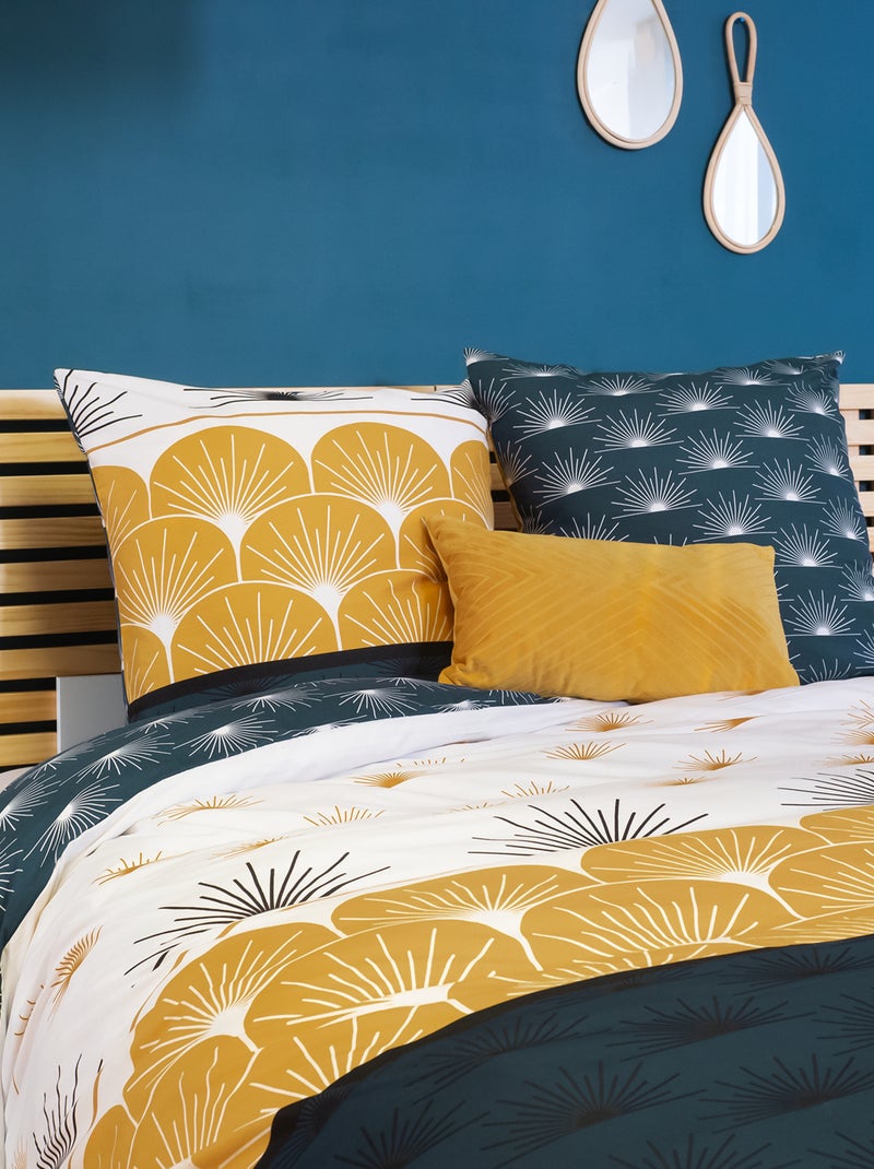 Dekbedset met print - Voor 2-persoonsbed BLAUW - Kiabi