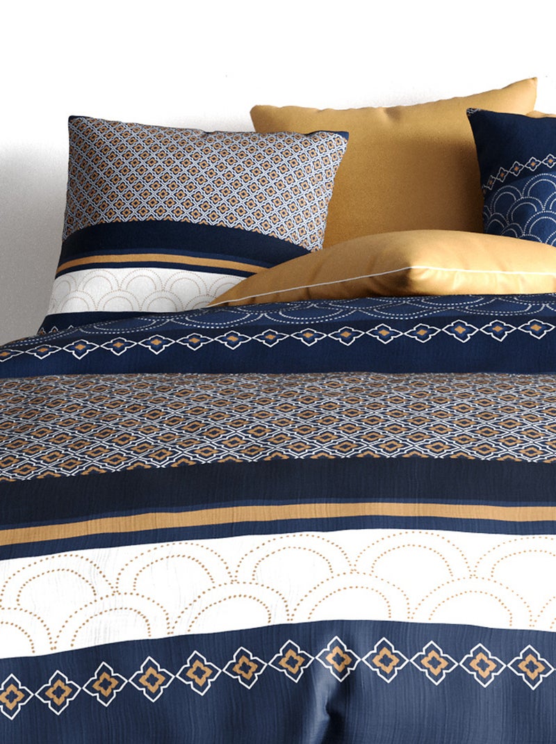 Dekbedset met print - Voor 2-persoonsbed Blauw - Kiabi