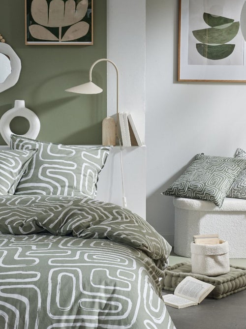 Dekbedset met print - Voor 2-persoonsbed - Kiabi