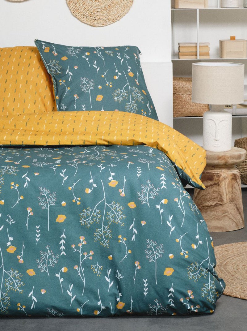 Dekbedset met print GROEN - Kiabi