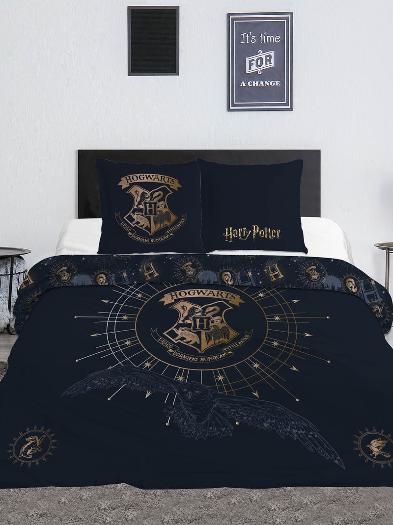 Dekbedset met print 'Harry Potter' - Voor 2-persoonsbed zwart - Kiabi