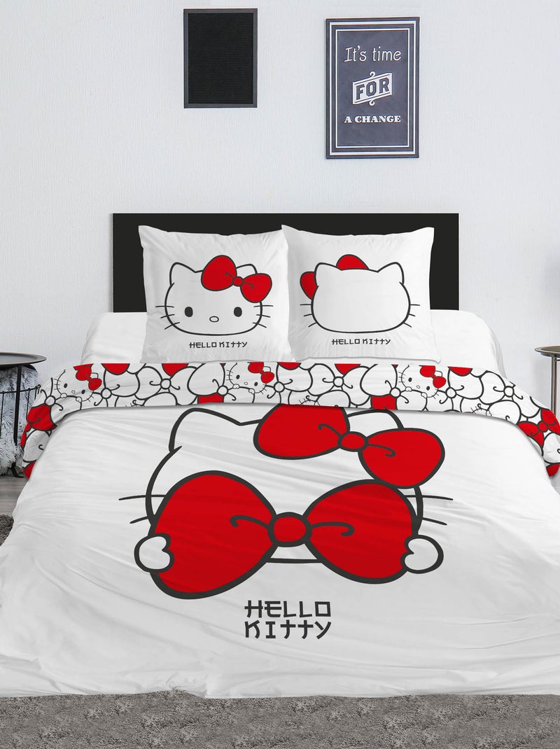 Dekbedset met print 'Hello Kitty' - Voor 2-persoonsbed Wit - Kiabi