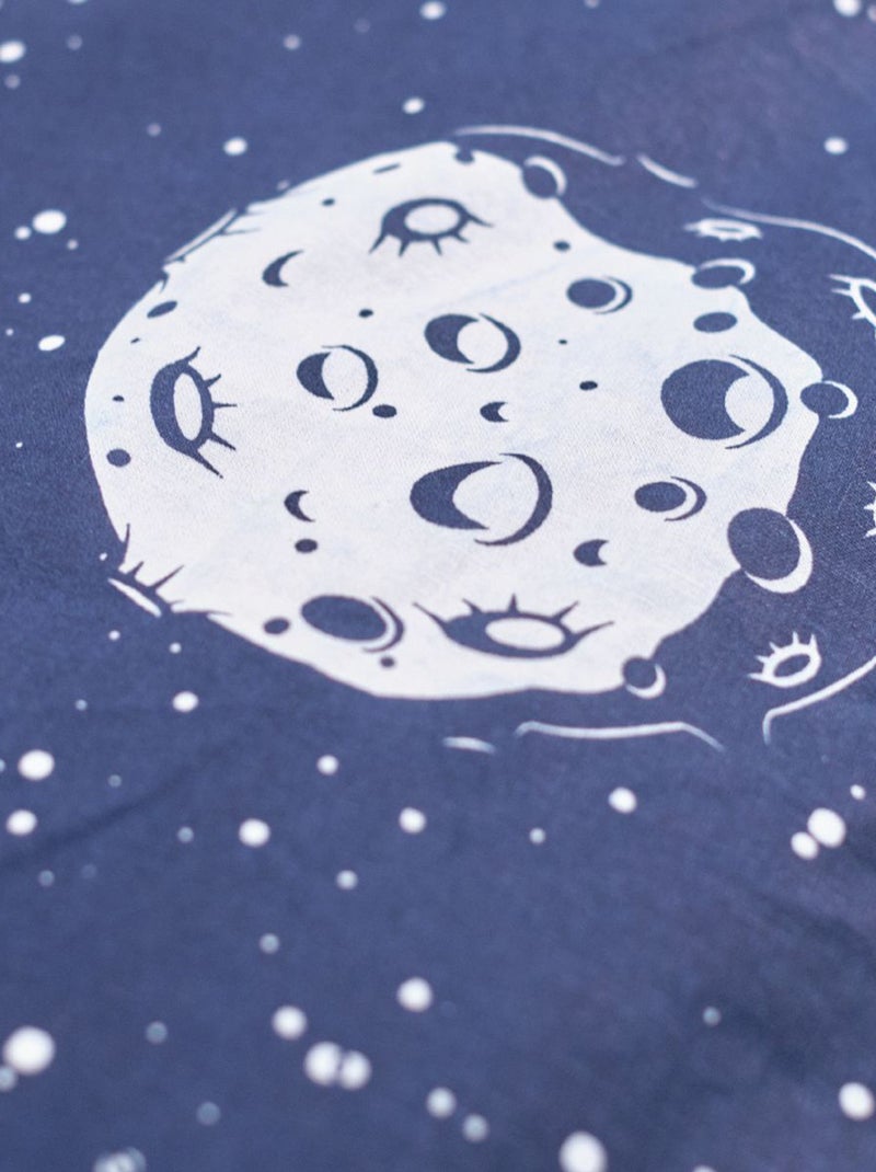Dekbedset met rakettenprint - Voor 1-persoonsbed Blauw - Kiabi