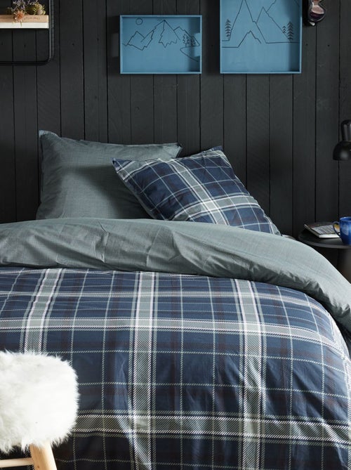 Dekbedset met ruitjes - Voor 2-persoonsbed - Kiabi
