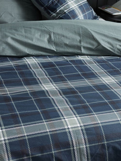 Dekbedset met ruitjes - Voor 2-persoonsbed - Kiabi