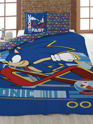 Dekbedset met Sonic-print - 1-persoonsbed