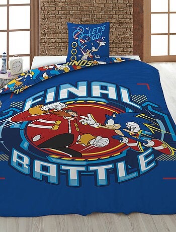 Dekbedset met Sonic-print - Voor 1-persoonsbed