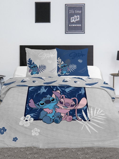 Dekbedset met Stitch-print - Voor 2-persoonsbed - Kiabi