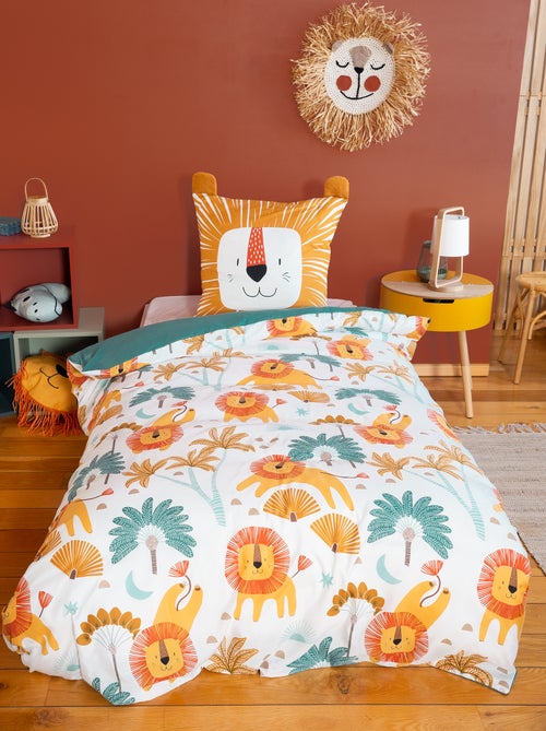 Dekbedset met stoere print - 1-persoonsbed - Kiabi