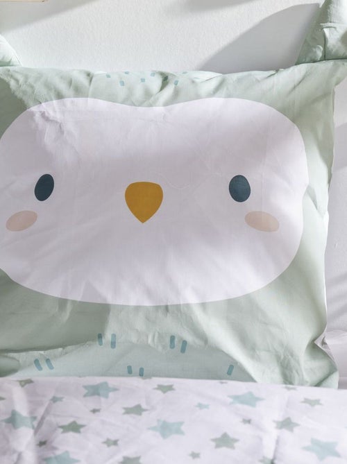 Dekbedset met uilenprint - 1-persoonsbed - Kiabi