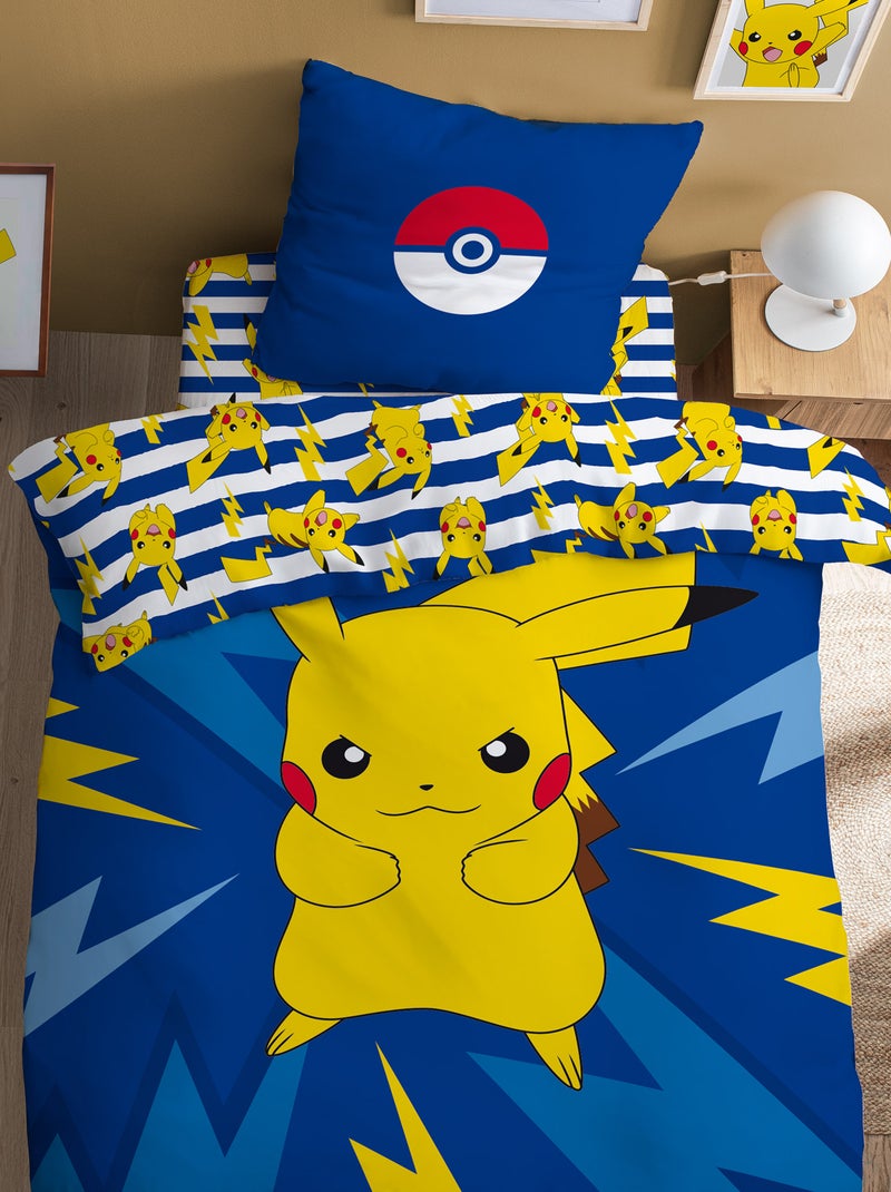 Dekbedset 'Pokémon' - 1-persoonsbed BLAUW - Kiabi