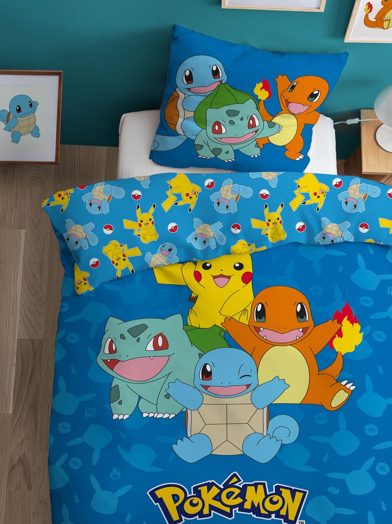 Dekbedset 'Pokémon' - 1-persoonsbed BLAUW - Kiabi