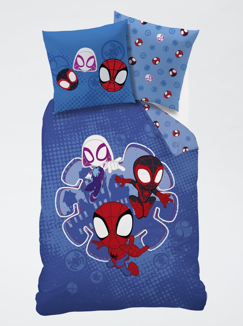 Dekbedset 'Spidey' - Voor 1-persoonsbed Blauw - Kiabi
