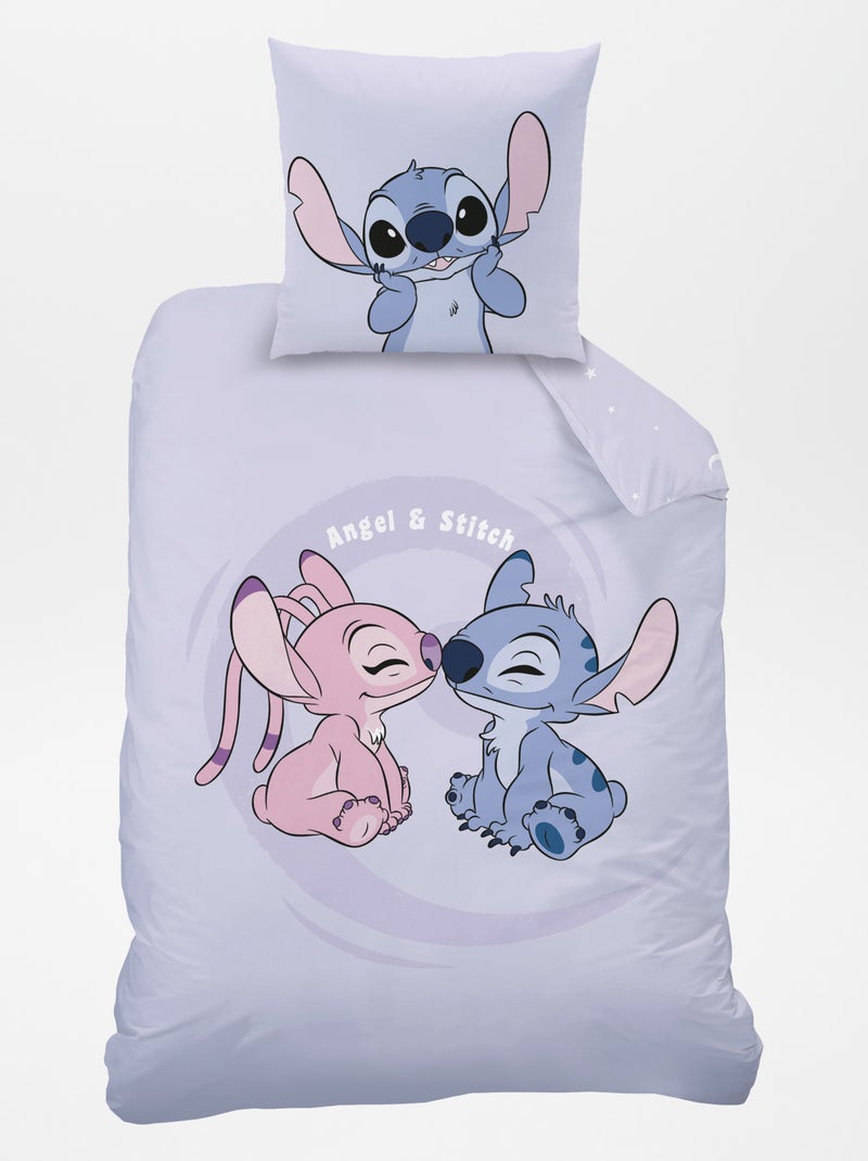 Dekbedset 'Stitch' - 1-persoonsbed PAARS - Kiabi