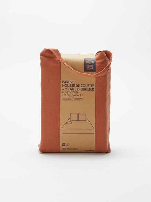 Dekbedset van zachte, luchtige katoen voor 2-persoonsbed (200 x 200 cm) - Kiabi Home - Kiabi