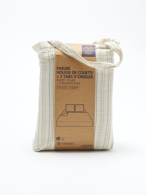 Dekbedset van zachte, luchtige katoen voor 2-persoonsbed (200x200 cm) - Kiabi Home - Kiabi