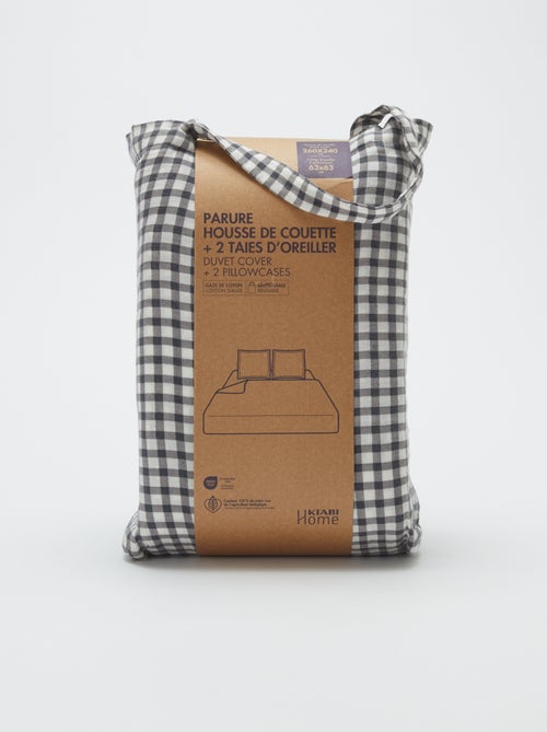 Dekbedset van zachte, luchtige katoen voor 2-persoonsbed (200x200 cm) - Kiabi Home - Kiabi