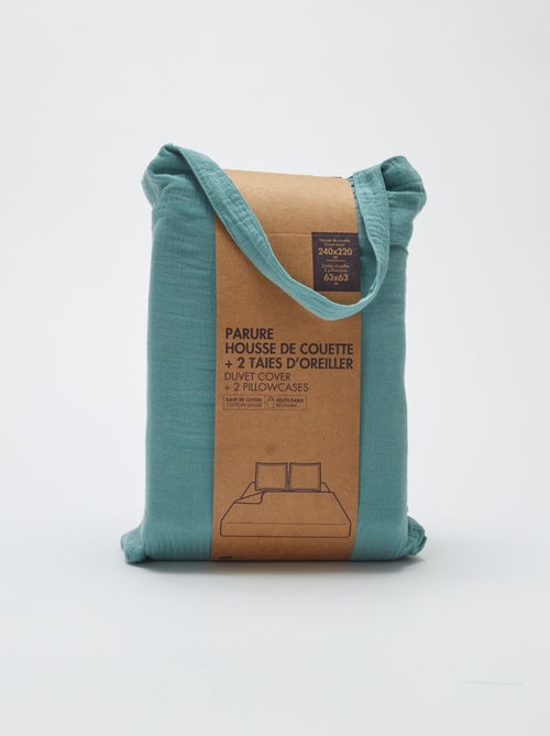 Dekbedset van zachte, luchtige katoen voor 2-persoonsbed (240 x 220 cm) - Kiabi Home - Kiabi