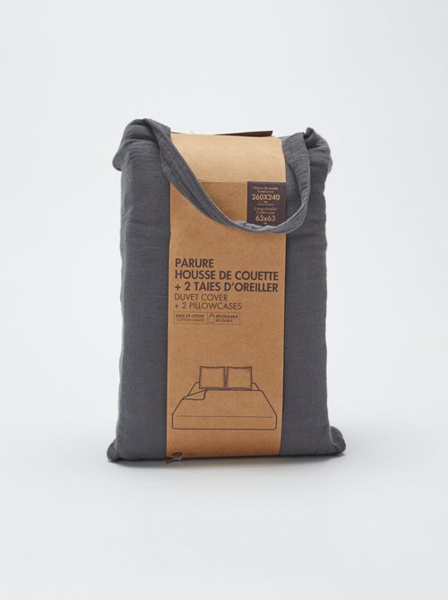 Dekbedset van zachte, luchtige katoen voor 2-persoonsbed (260 x 240 cm) - Kiabi Home - Kiabi