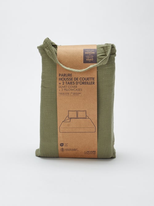 Dekbedset van zachte, luchtige katoen voor 2-persoonsbed (260 x 240 cm) - Kiabi Home - Kiabi