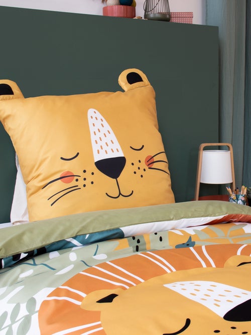 Dekbedset voor 1-persoonsbed met leeuwprint - Kiabi