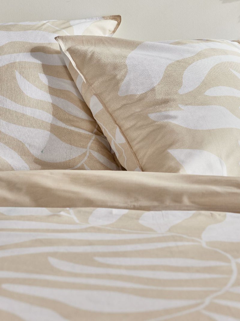 Dekbedset voor 2-persoonsbed beige / wit - Kiabi