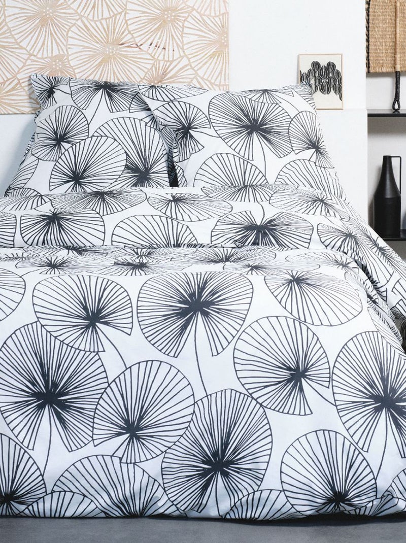 Dekbedset voor 2-persoonsbed wit / zwart - Kiabi