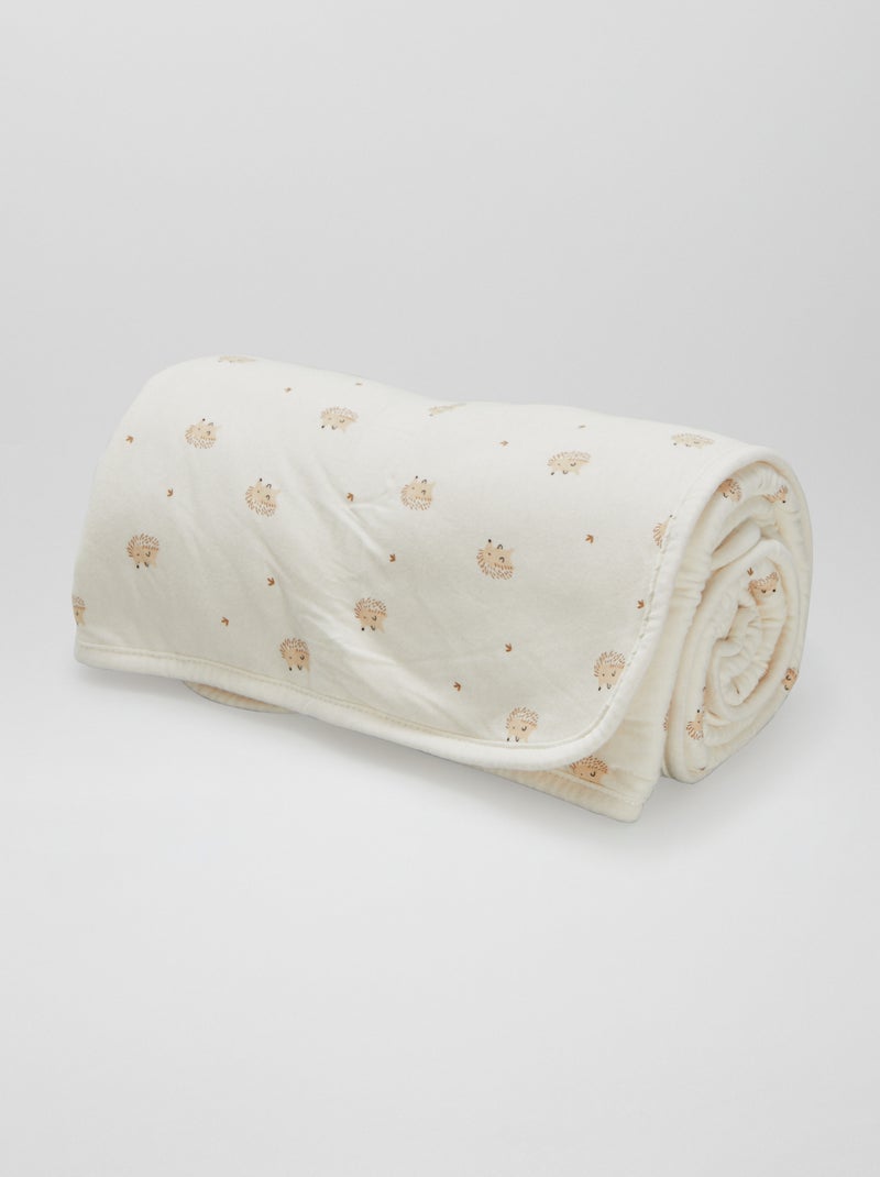 Deken met print en fleece voering BIEGE - Kiabi