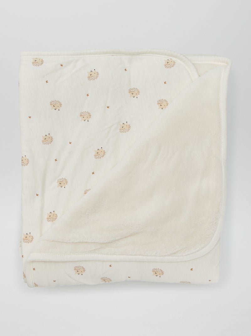 Deken met print en fleece voering BIEGE - Kiabi