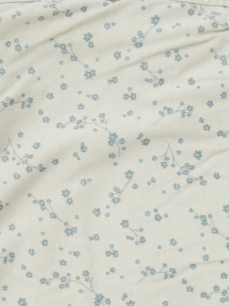 Deken met print en fleece voering GROEN - Kiabi