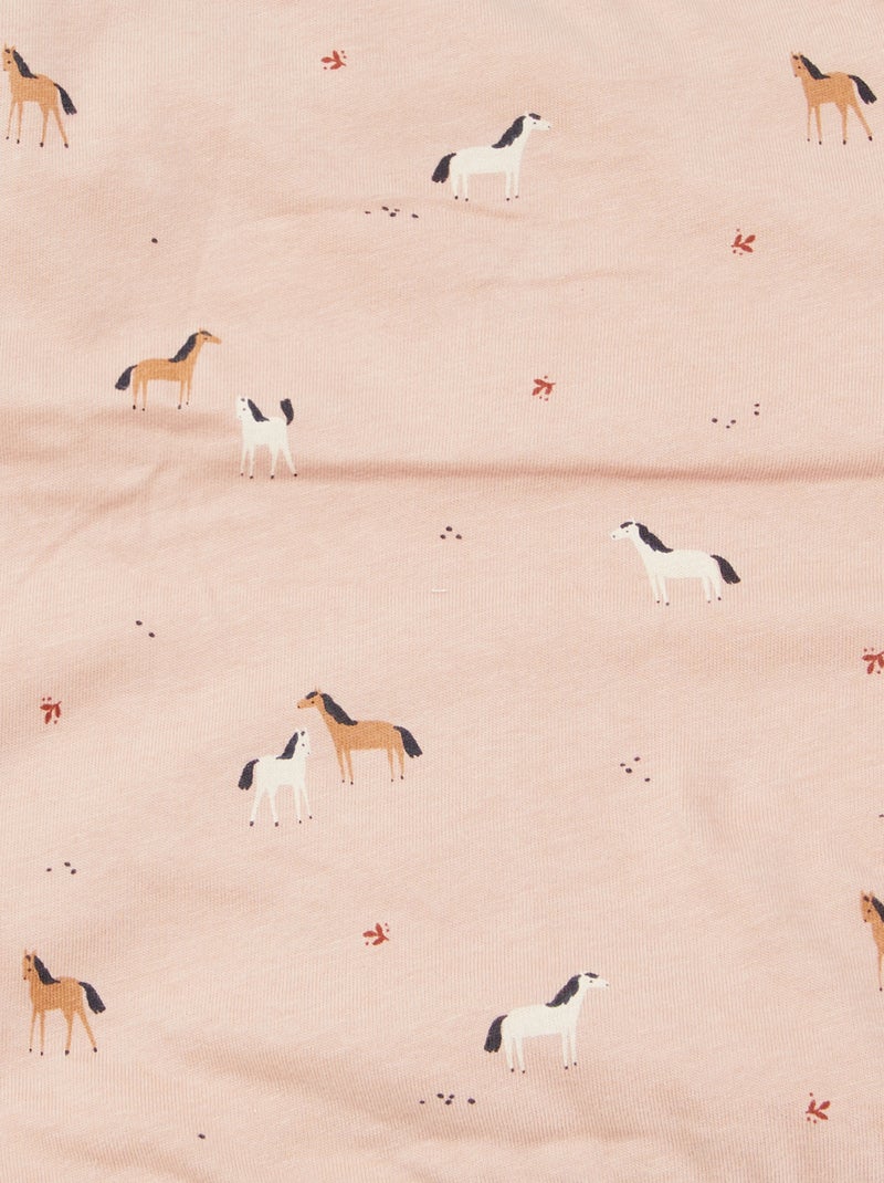 Deken met print en fleece voering ROSE - Kiabi