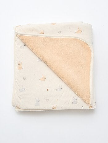 Deken met print en voering met fleece-effect