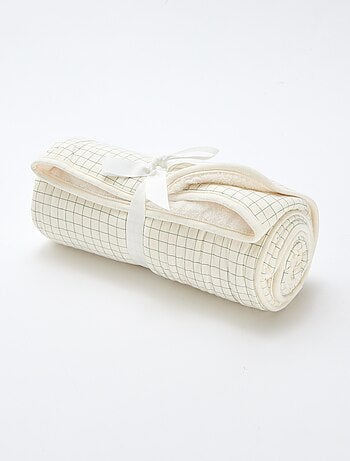 Deken met print en voering met fleece-effect