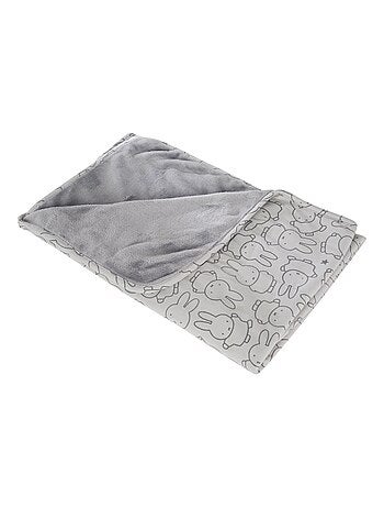 Deken met print van katoen en fleece 80 x 80 cm 'miffy®' ROBA