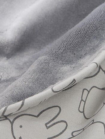 Deken met print van katoen en fleece 80 x 80 cm 'miffy®' ROBA