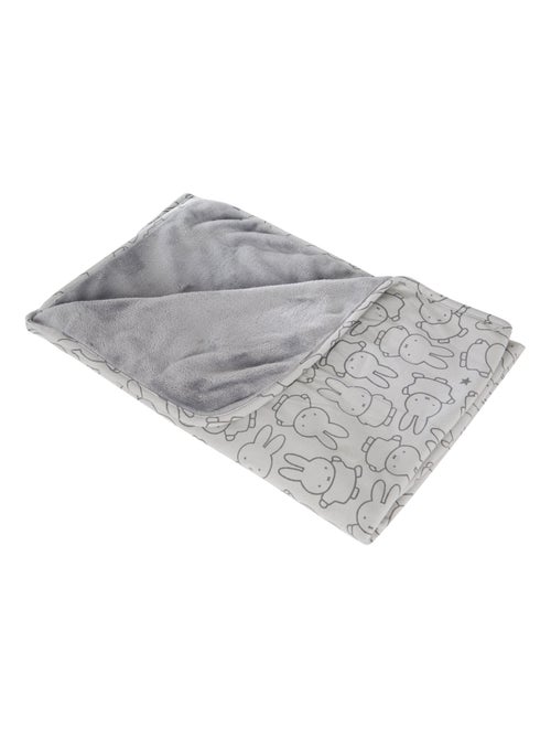 Deken met print van katoen en fleece 80 x 80 cm 'miffy®' ROBA - Kiabi
