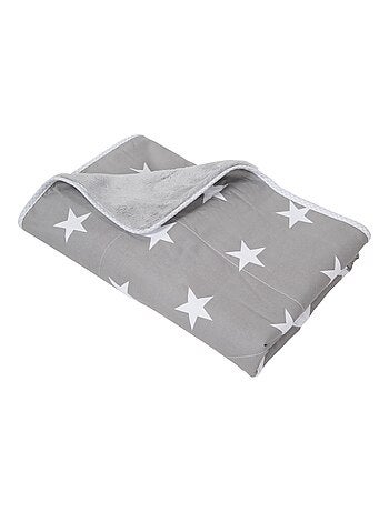 Deken met sterrenprint van katoen en fleece 80 x 80 cm 'Little Stars' ROBA